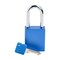 Brady Padlock, Keyed Different, Aluminum, Blue, 1 1/2 in Shackle Height, 1 1/2 in Body Width SDAL-BLU-38ST-KD - alternate 1