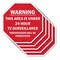 Signmission Warning This Area Is Under 24 Hour, 10 inch X 10 inch, Aluminum Metal Signs, 5PK OC-A-5Pack-10-2 - alternate 1