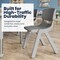 Flash Furniture 5 PC Plastic Activity Table and 4 Chairs Set, 10.5 in Seat Height-Soft Gray YU-YCX-0043-2-MOON-TBL-SFTGY-E-GG - alternate 3