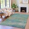 Homeroots 8' X 10' Aqua And Beige Abstract Washable Indoor Outdoor Area Rug 630822 - alternate 5