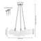 Jonathan Y Aubrey 24" 3-Light Mid-Century Glam Frosted Glass Orb LED Chandelier, White/Brushed Nickel JYL1329A - alternate 5