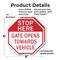 Signmission Stop Here Gate Opens Towards Vehicl, 6 inch X 6 inch, Plastic Sign, 2PK OC-P-2PACK-6-135 - alternate 6