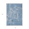Homeroots 5' X 8' Denim Blue And Ivory Abstract Washable Indoor Outdoor Area Rug 596855 - alternate 5