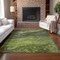 Homeroots 8' X 10' Olive Green And Lime Green Abstract Washable Indoor Outdoor Area Rug 577832 - alternate 5