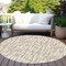 Homeroots 8' Tan And Beige Round Abstract Washable Indoor Outdoor Area Rug 602523 - alternate 6