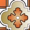 Homeroots 7" x 7" Retro Orange Mosaic Peel and Stick Removable Tiles 400438 - alternate 3