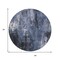 Homeroots 8' Blue And Ivory Round Abstract Washable Indoor Outdoor Area Rug 617652 - alternate 6