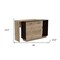 Homeroots Natural and Natural And Black 59in Kitchen Island With Storage 474090 - alternate 3