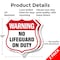 Signmission Pool Safety Shield Sign Warning No Lifeg, 12 inch X 12 inch, Aluminum Metal Sign, 2PK SHI-A-2PACK-12-431 - alternate 3