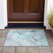 Homeroots 2' X 3' Teal Abstract Washable Non Skid Indoor Outdoor Area Rug 559415 - alternate 3