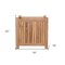 Homeroots 18" Natural Solid Wood Indoor Outdoor Square Planter Box 554714 - alternate 6