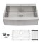 Wrightmaster 33 in. Undermount 16-Gauge Single Bowl Stainless Steel Kitchen Sink with Bottom Grids and Strainer ZOR-AT332210R1 - alternate 1