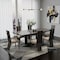 Homeroots Seven Piece Gray Dining Set with Six Chairs 366215 - alternate 3