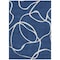Homeroots 9' X 12' Navy Blue And Ivory Abstract Washable Indoor Outdoor Area Rug 597497 - alternate 4