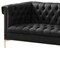 Homeroots 84" Black Faux Leather Manufactured Wood Sofa 543959 - alternate 2