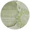 Homeroots 8' Artichoke Green And Gray Round Floral Washable Indoor Outdoor Area Rug 582232 - alternate 5