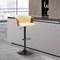 Armen Living Lydia Adjustable Walnut Wood Bar Stool in Cream Faux Leather with Black Metal LCLYBAWACR - alternate 5