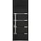 Vdomdoors Steel Door Deux 1105 Black Enamel Transom Window Sidelite Stainless Inserts Entry Door Painted W36x DEUX1105EXD-BLK-W36 x H80+16-RH-I - alternate 1