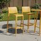 Homeroots Set of Two 30" Yellow Heavy Duty Plastic Low Back Outdoor Bar Height Chairs, 2PK 565365 - alternate 5