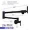 Anzzi Braccia 24" Wall Mounted Pot Filler in Matte Black KF-AZ258BKM - alternate 6