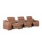 Homeroots 129" Chestnut Italian Leather Reclining USB Sofa 632889 - alternate 1