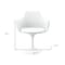 Homeroots White Upholstered Faux Leather Dining Arm Chair 520278 - alternate 5