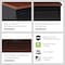 Hirsh Pedestal Desk Desk Double Pedestal, 30x60", Black/Walnut, 30" D X 29-1/2" H, 60" W X Laminate 20101 - alternate 7