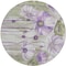 Homeroots 8' Purple And Lavender Round Floral Washable Indoor Outdoor Area Rug 582766 - alternate 5