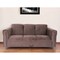 Homeroots 72" Dark Brown Suede Sofa With Black Legs 530480 - alternate 1