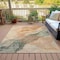 Homeroots 3' X 5' Orange And Gray Abstract Washable Indoor Outdoor Area Rug 631839 - alternate 5