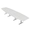 Skutchi Designs 16ft Boat Conference Table With Power | Harmony Series | 16 Person Meeting Room Table HAR-BOT-48X192-T-WA7976-NA - alternate 1