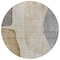 Homeroots 8' Taupe Beige And Gray Round Abstract Washable Indoor Outdoor Area Rug 582040 - alternate 2