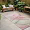 Homeroots 8' Runner Gray and Pink Abstract Washable Non Skid Indoor Outdoor Runner Rug 559362 - alternate 1