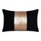 Homeroots 16" X 24" Black Striped Polyester Zippered Pillow With Beads 535236 - alternate 3