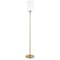 Homeroots 69" Brass Novelty Floor Lamp With White Frosted Glass Globe Shade 523507 - alternate 1