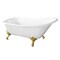 Kingston Brass 67-Inch Cast Iron Classic Flat-Rim Single Slipper Clawfoot Tub, No Faucet Drillings VCTND6630NF7 - alternate 1