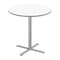 Correll Round Cafe Table, 24 in W, 24 in L, 42 in H, Particleboard Top, Frosty White SXB24DER-80-98-13 - alternate 1