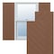 Ekena Millwork 18W x 44H True Fit PVC Diagonal Slat Modern Style Fixed Mount Shutters, Burnt Toffee, PR TFP001DG18X044BT - alternate 1