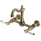 Kingston Brass Two-Handle Wall Mount Bridge Kitchen Faucet, Antique Brass KS2443BPL - alternate 1