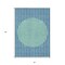 Homeroots 3' X 5' Teal Blue And Aqua Striped Washable Indoor Outdoor Area Rug 597199 - alternate 4