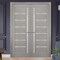 Sartodoors Double French Interior Door, 64" x 80", Gray QUADRO4088DD-SSS-64 - alternate 1