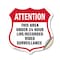 Signmission 24 Hour Surveillance Shield Sign Attenti, 18 Inch X 18 Inch, Vinyl Decal SHI-D-18-352 - alternate 1