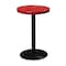 Leisure Craft 24" Round Perforated Pedestal Table, Portable, 40"H, Red 24TAB40-RED - alternate 1