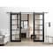 Sartodoors Sturdy Double Barn Door Black 36x84 (2* 18x84) Solid Core Modern Interior QUADRO4522DB-BLK-3684 - alternate 6