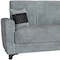 Homeroots 89" Gray Microfiber Sleeper Sofa And Toss Pillows With Brown Legs 607159 - alternate 4