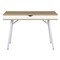 Homeroots 45" Oak and White Wood and Stainless Steel Computer Desk 723726 - alternate 1