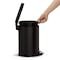 Simplehuman 1-1/8 gal Round Step-On Can, Black, Foot Pedal, Stainless Steel, Not Applicable CW2091 - alternate 4