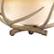 Vaxcel Lodge 16-in W Cream Rustic Antler Bowl Semi Flush Mount Ceiling Light Cream Glass CF33016NS - alternate 6