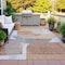 Homeroots 5' X 8' Brown And Gray Abstract Washable Indoor Outdoor Area Rug 632168 - alternate 5