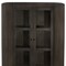 Homeroots 48in Espresso and Black Solid Wood and Iron Accent Cabinet With Four Doors 619968 - alternate 6